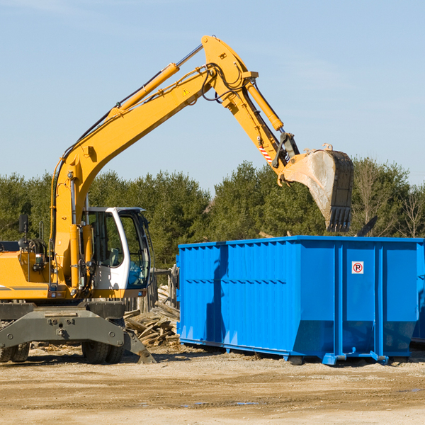 what size residential dumpster rentals are available in Berlin AL